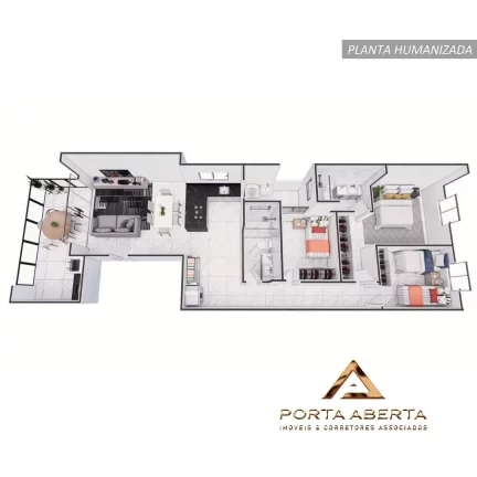 Imagem Apto de 3 Quartos, sendo 1 suíte - Veneza - COD 1361