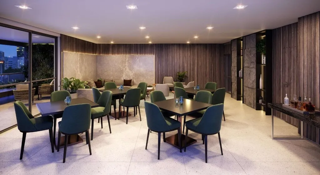 Imagem DNA de design, sofisticação e arquitetura contemporânea que interage e se insere à textura do ba...