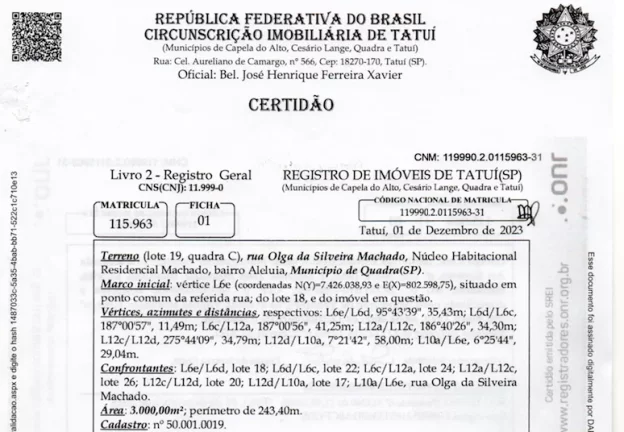 Imagem Fantástico terreno para chácara (COM ESCRITURA E REGISTRO) a venda em frente Rodovia castelo Branco KM 155 3.000m²