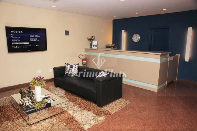 Imagem Flat disponível para locação no Condomínio Edifício Flat London Residence Service, com 42m², 1 dormitório e 1 vaga