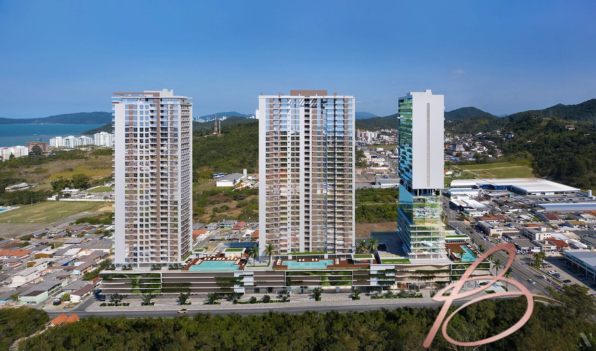 Imagem Apartamento Alto Padrão com 2 suítes na Praia brava e lazer completo