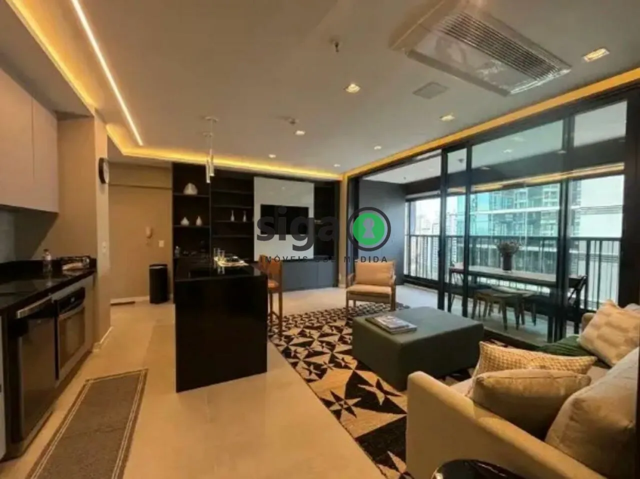 Imagem Apto para LOCAÇÂO ,MOBILIADO, com 77m²,1 suite, 2 vagas, no Brooklin