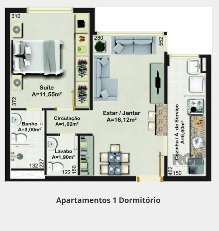 Imagem VENDA DE APARTAMENTO DE01 SUÍTE, INFRA E 02 VAGAS DE GARAGEM - SANTO ANTONIO