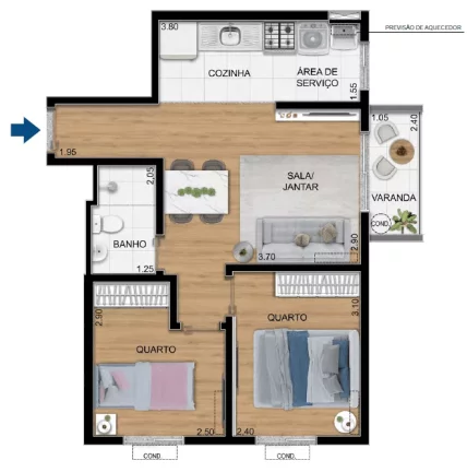 Imagem APARTAMENTO RESIDENCIAL em Rio de Janeiro - RJ, Todos os Santos