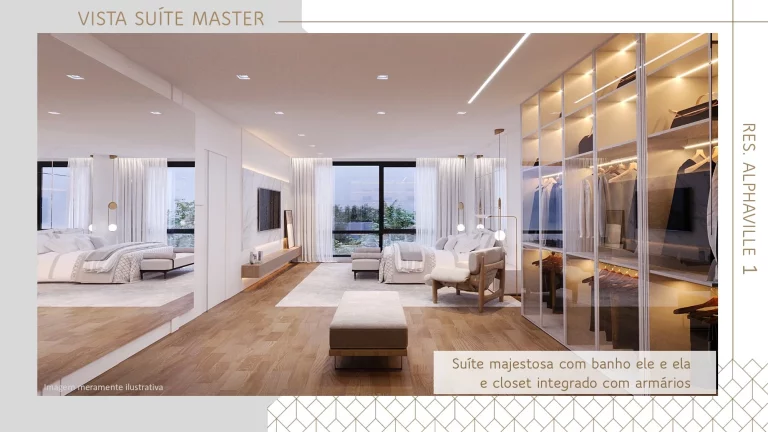 Imagem Alphaville, 4 suítes com closet, 6 vagas na garagem 500mts