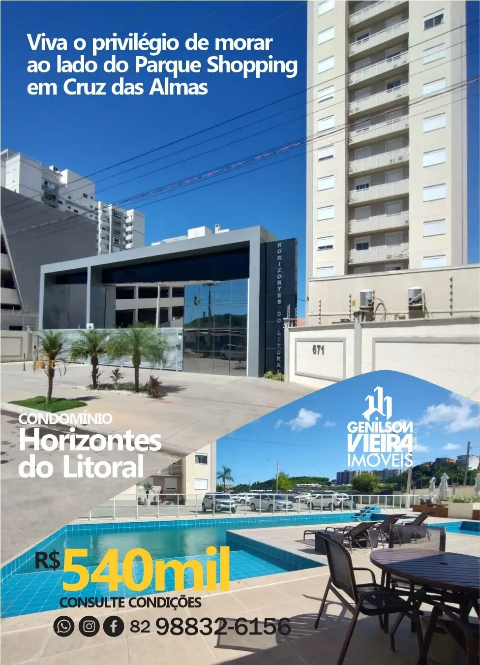 Apartamento com 2 Quartos à Venda, 55 m² em Cruz das Almas - Maceió
