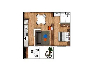 Imagem Apartamento à venda com 2 quartos em Morumbi São Paulo, condomínio Mob Morumbi São Paulo, comprar apartamento no Morumbi, São Paulo, apartamento na zs