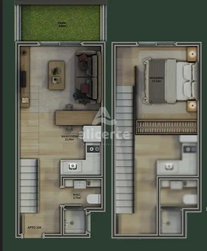 Imagem Apartamento Garden à venda com 1 quarto , 51,86m² em Ingleses do Rio Vermelho Florianópolis