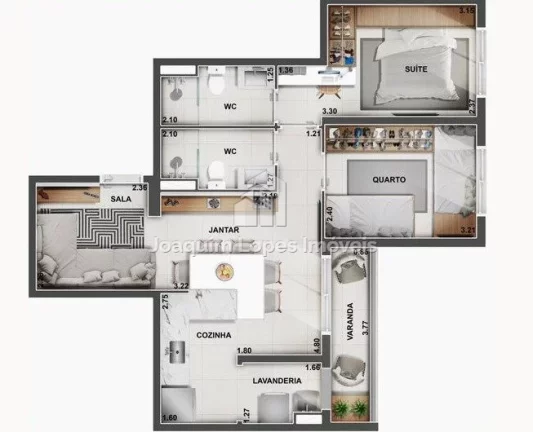 Imagem Lançamento Lago dos Patos! Apartamento de 2 Dorms (1S) 56m2