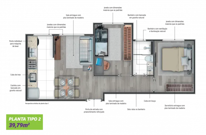 Imagem Apartamento com 2 Quartos à Venda, 39 m² em Santa Maria - Santo André