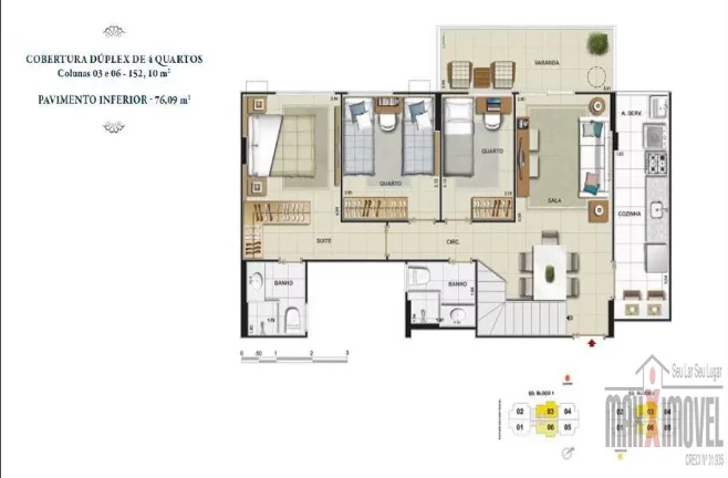 Imagem Cobertura Dúplex à venda no Méier de 4 quartos 3 vagas! Novo