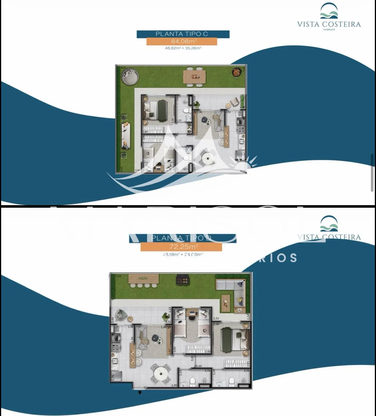 Imagem Apartamento de 2 quartos, 49m² no bairro Praia de Cumbuco, em Caucaia