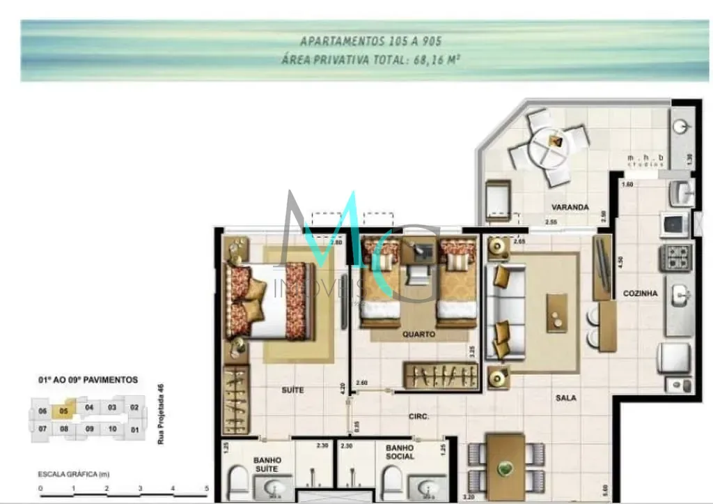 Imagem Apartamento à venda 3 Quartos 1 Suite 1 Vaga 82.04M² Recreio dos Bandeirantes Rio de Janeiro - RJ