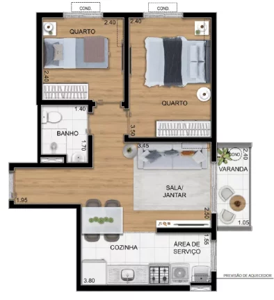 Imagem APARTAMENTO RESIDENCIAL em Rio de Janeiro - RJ, Todos os Santos