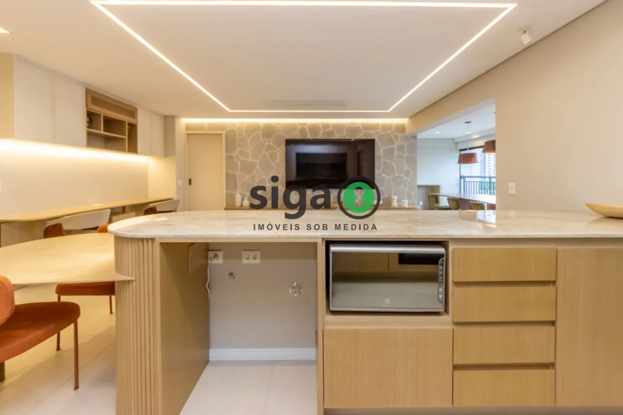 Imagem Apartamento no Brooklin, 149m², 3 suítes, varanda gourmet, 2 vagas, alto padrão, pronto