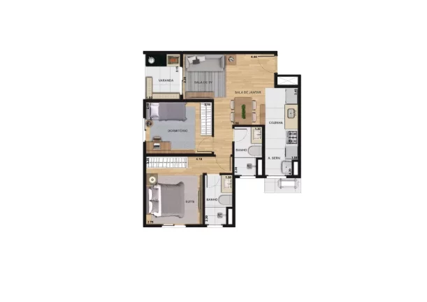 Imagem APARTAMENTO RESIDENCIAL em Hortolândia - SP, Jardim das Colinas