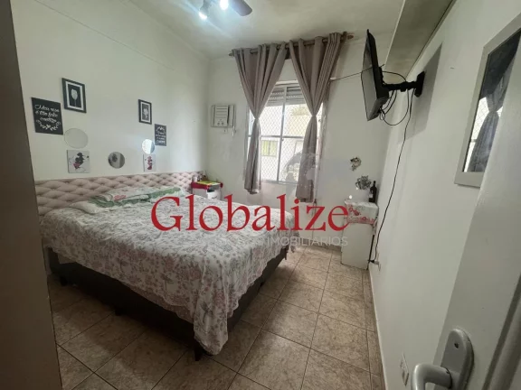 Imagem Apartamento à venda com 77m², 2 quartos, 2 banheiros, varanda frente mar por R$555.000,00 na Aparecida em Santos