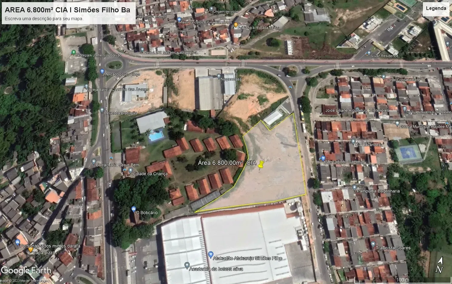 Terreno à Venda, 3300 metros em CIA I - Simões Filho