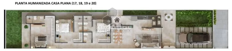 Imagem Residencial Creta - Casas planas de luxo com 03 suites e localização espetacular