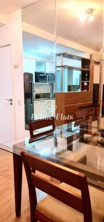 Foto do imóvel Flat disponível para locação no Edifício Mandarim no Brooklin, com 50m², 1 dormitório e 1 vaga em Rua Sansão Alves dos Santos