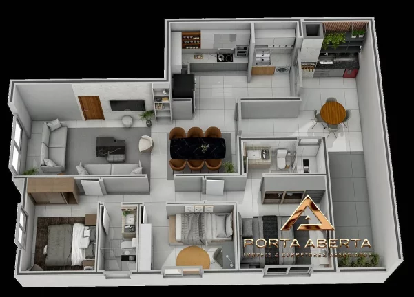 Imagem Apto 3 Quartos, sendo 1 suite e varanda gourmet - Imbaubas - COD 727