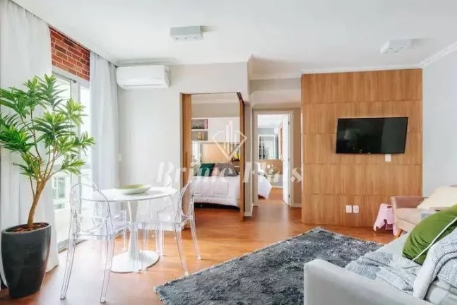 Imagem Flat disponível para venda no Bela Cintra Stay by Atlantica Residences, com 48,40m², 2 dormitórios e 1 vaga