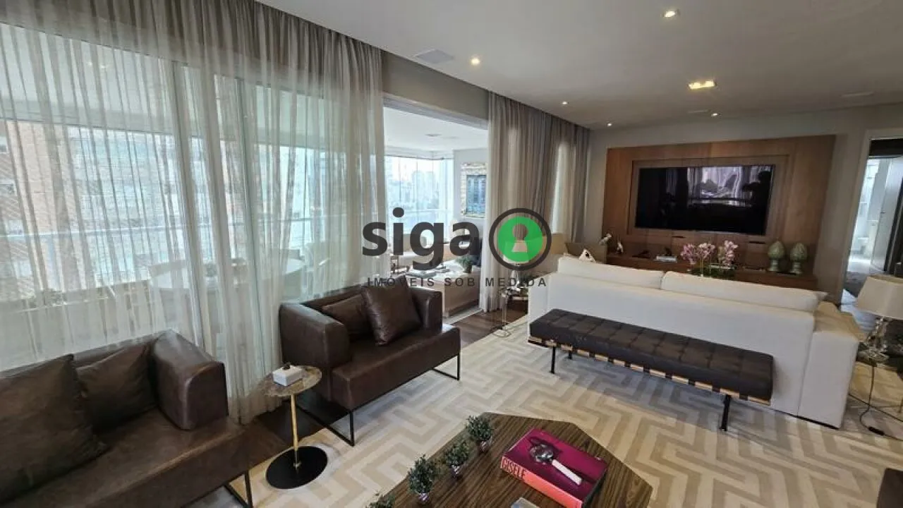 Imagem Apartamento Alto Padrão à Venda no Brooklin - 3 Suítes - 4 Vagas Fixas - Acabamento Premium