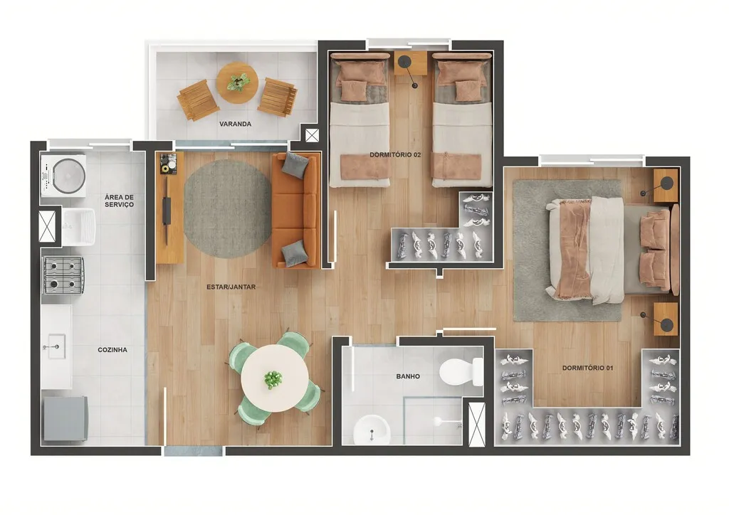 Imagem Apartamento à venda no bairro Residencial Porto Seguro - Goiânia/GO