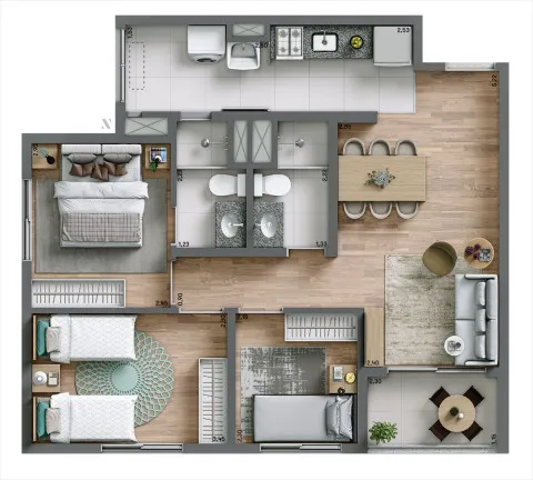 Imagem Apartamento com 3 Quartos à Venda, 61 m²em Vila Joaniza - São Paulo