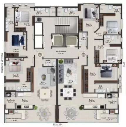 Imagem Selenter See Residence - Apartamento à venda no bairro Meia Praia - Itapema/SC