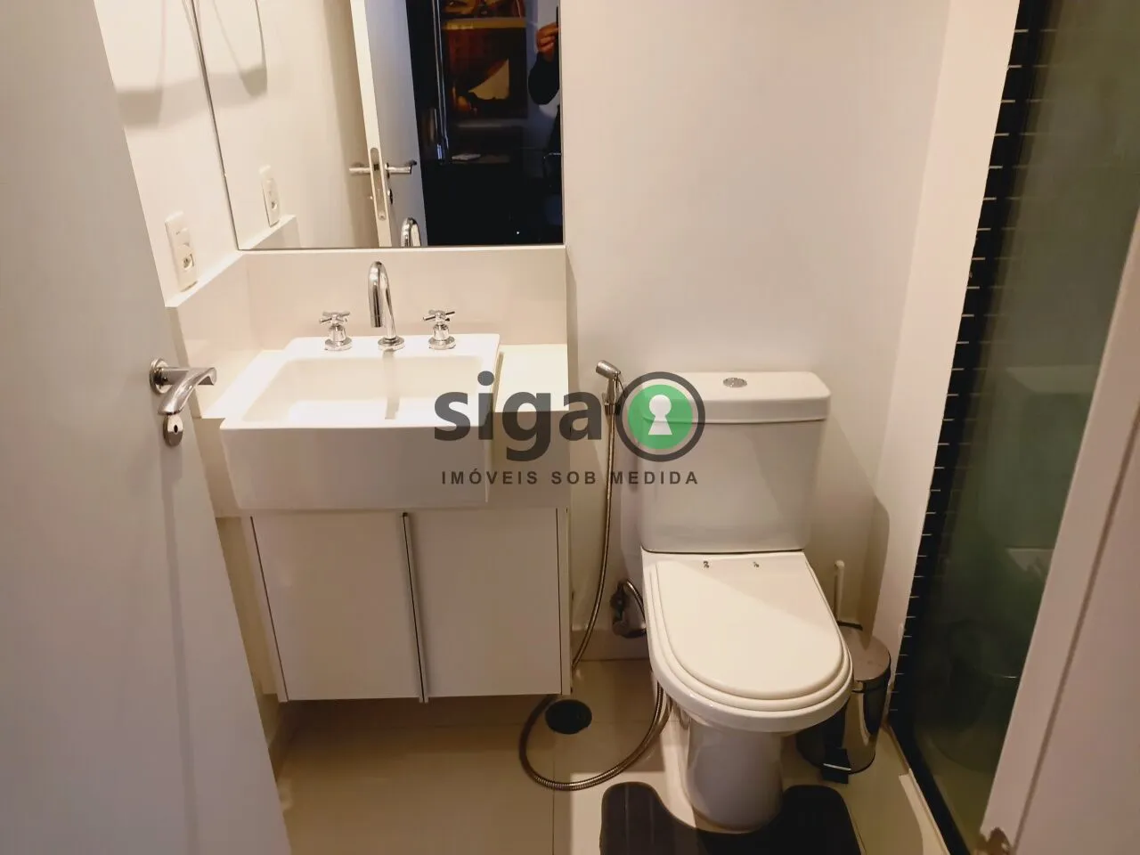 Imagem Apartamento Mobiliado com 1 quarto, 2 banheiros e 1 vaga para alugar no Brooklin