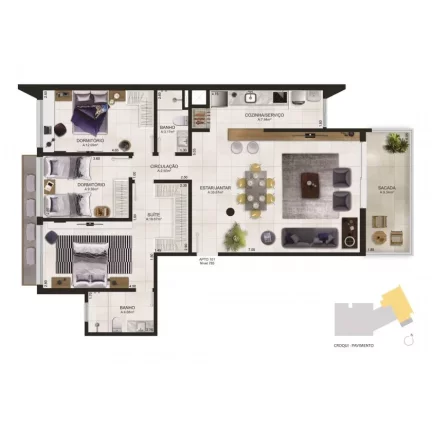 Imagem Apartamento 2 quartos para venda no bairro Beira Mar em Torres