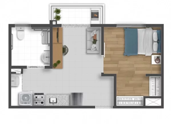 Imagem GO BOSQUE MAIA - ARQUIPLAN - Aptos de 37m², excelente localização, próximo ao Parque Bosque Maia!!