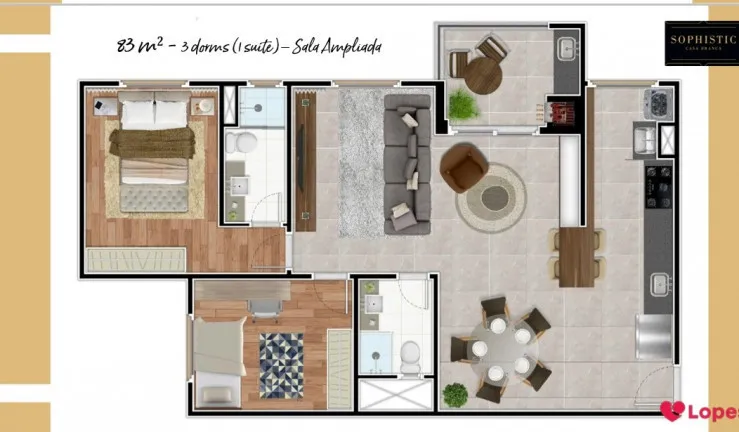 Imagem Apartamento com 3 Quartos à Venda, 83 m² em Casa Branca - Santo André