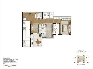 Imagem Lindo Apartamento à Venda na Vila Mariana com 3 Quartos, 1 Suíte e 3 Vagas de Garagem - 117m² - RESIDENCIAL CLASS VARANDA MARIANA