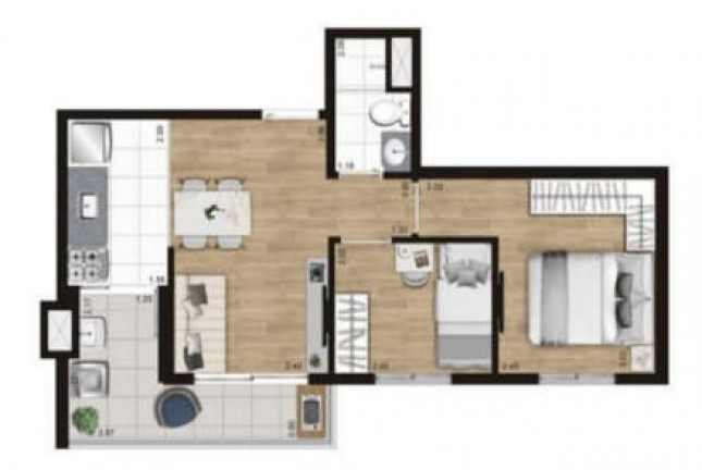 Imagem Apartamento com 2 Quartos à Venda, 42 m² em Vila Vermelha - São Paulo
