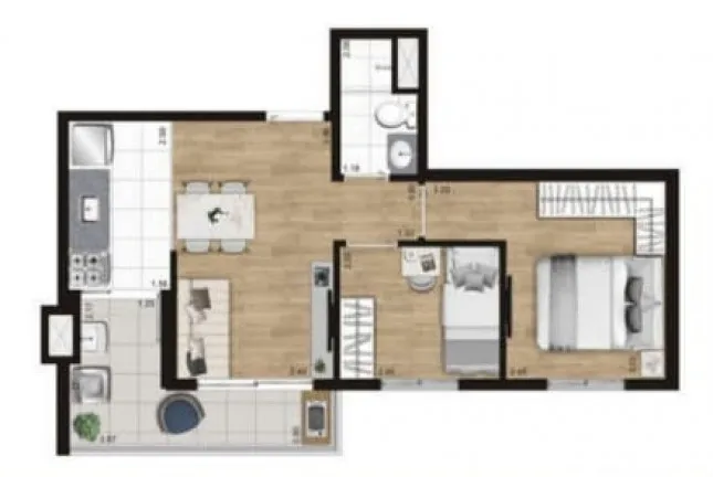 Imagem Apartamento com 2 Quartos à Venda, 42 m² em Vila Vermelha - São Paulo
