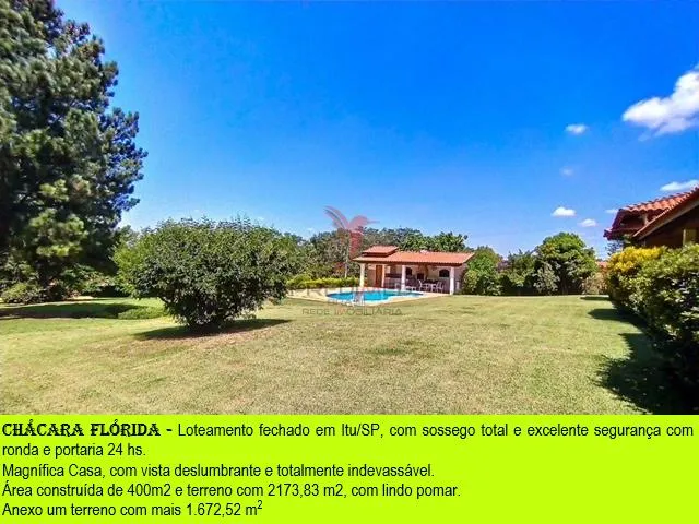 Imagem VENDO Magnífica Casa plana em Itu/SP, com piscina , vista deslumbrante e sossego total