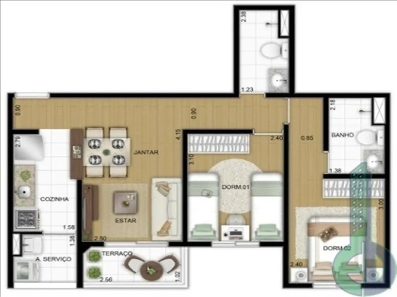 Imagem Imóveis em Santo André-SP, apartamento a Venda em Santo Andre, apartamento pronto para morar em Santo André, ap 2 dormitórios em Santo André