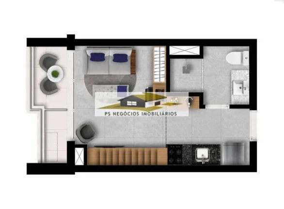 Imagem Studio para venda na Vila Clementino com 23m2