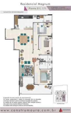 Imagem Apartamento com 3 dormitórios à venda, 102,48 m² a partir de R$ 713.547, - Jardim Caiahu - Mongaguá/SP