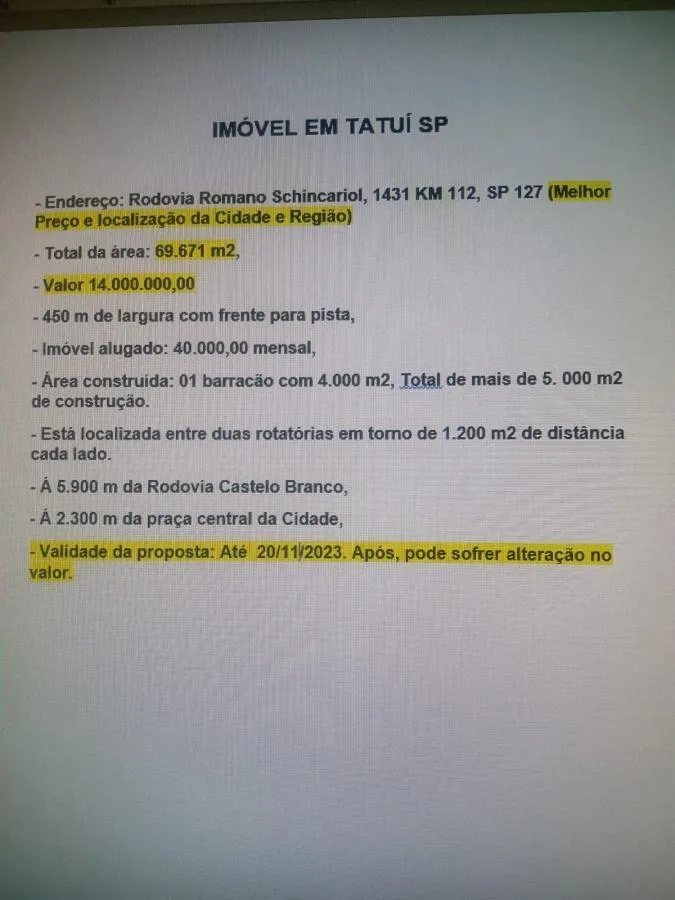 Imagem Indústria à venda no bairro Centro em Tatuí/SP