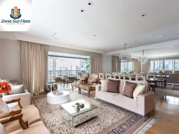 Imagem Apartamento Alto padrão à Venda No Itaim Bibi Com 4 Suítes e 5 vagas - 1 Por Andar