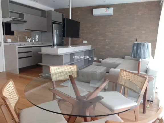 Imagem Apartamento à venda na Vila Olímpia, São Paulo-SP: 1 quarto, 1 suíte, 1 banheiro, 2 vagas, 62m². Venha conferir!