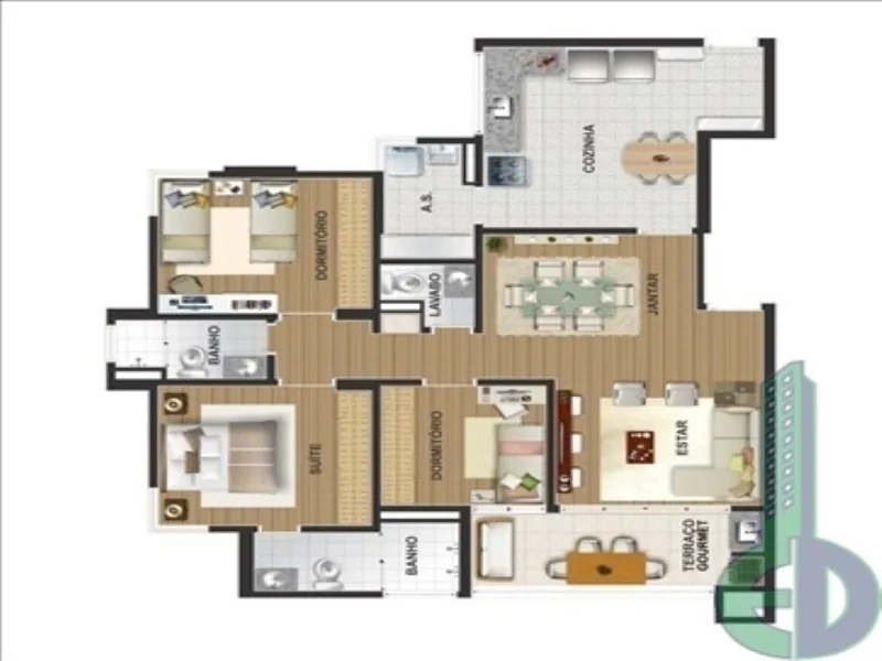 Imagem Comprar apartamento com 3 quartos em Vila Valparaíso Santo André SP