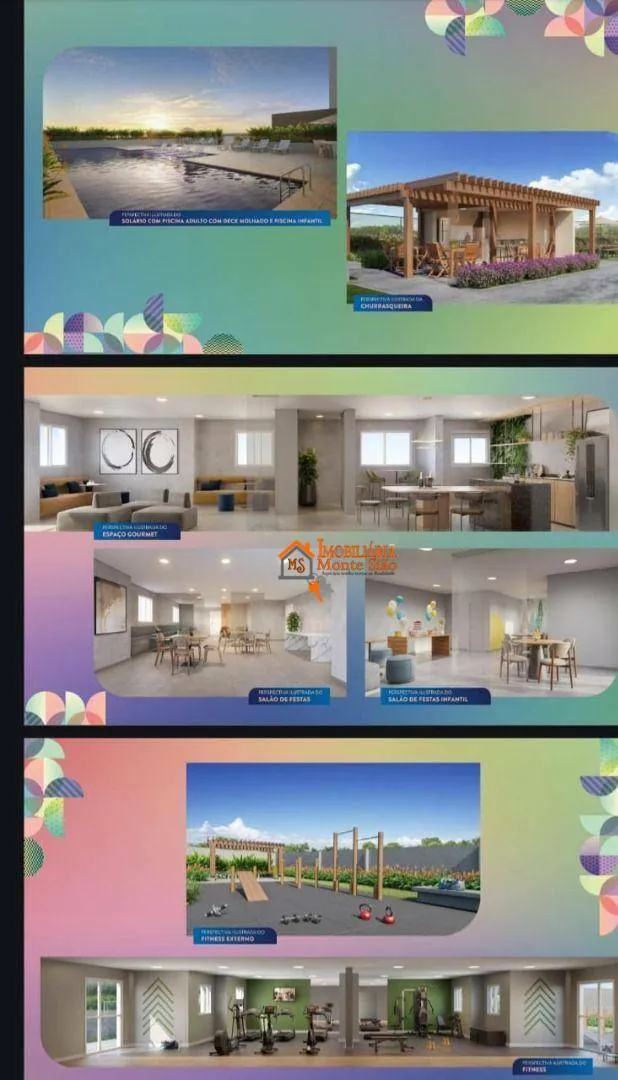 Imagem Apartamento com 2 dormitórios à venda, 43 m² por R$ 350.000,00 - Vila Augusta - Guarulhos/SP