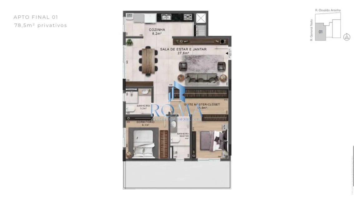 Imagem Apartamento 2 dormitórios à venda Nossa Senhora de Lourdes Santa Maria/RS