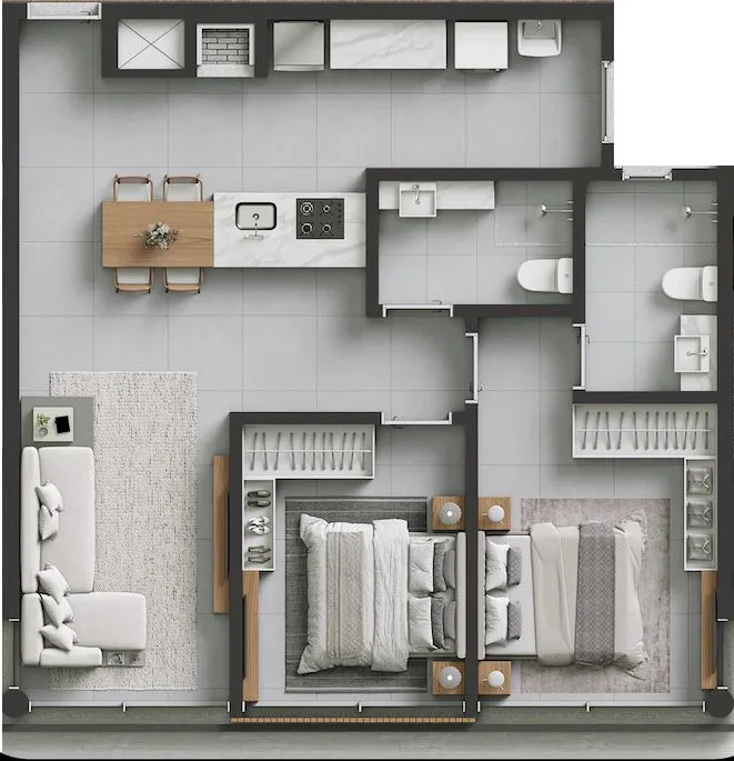 Imagem Apartamento à venda em Canela, Centro , com 3 quartos, 110.05m2