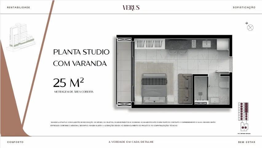 Imagem Loft para Venda em São José dos Pinhais, Centro, 1 dormitório, 1 banheiro
