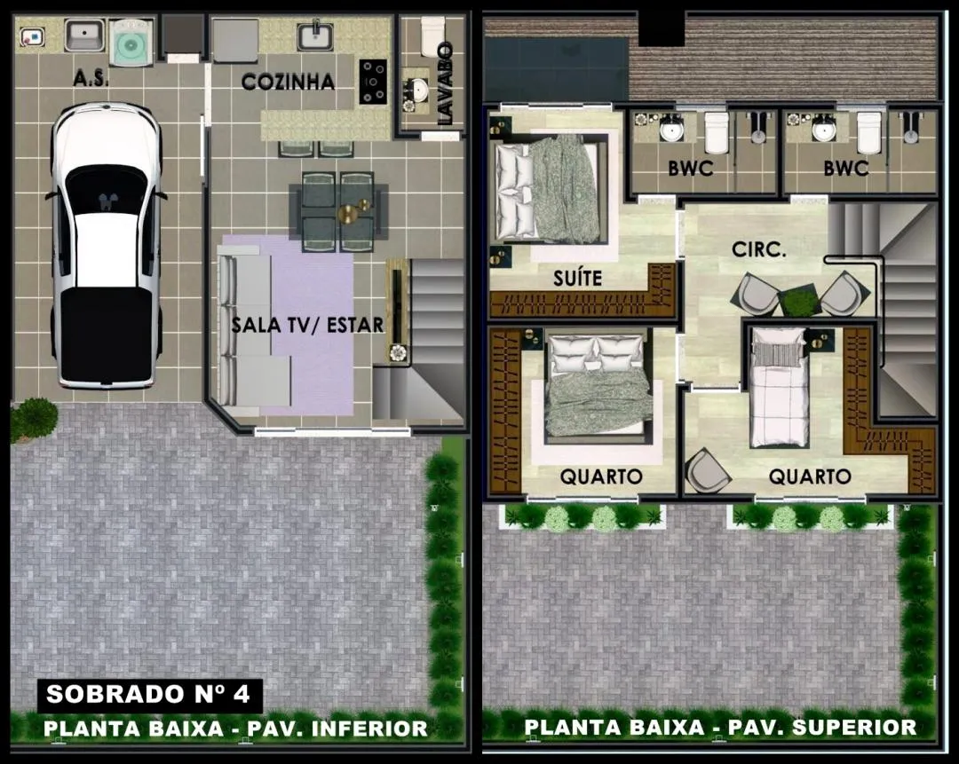 Imagem Sobrado, com 01 suíte mais 2 quartos, Bairro Coqueiral, Cascavel